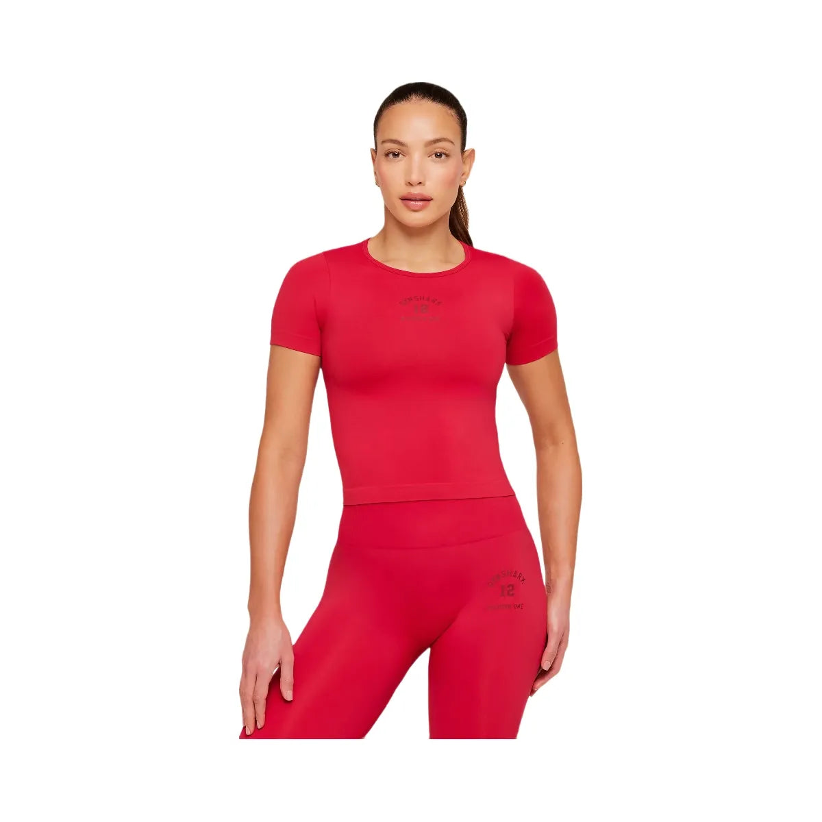 Gymshark Everyday Seamless Graphic Short Sleeve Top "Conditioning Red"