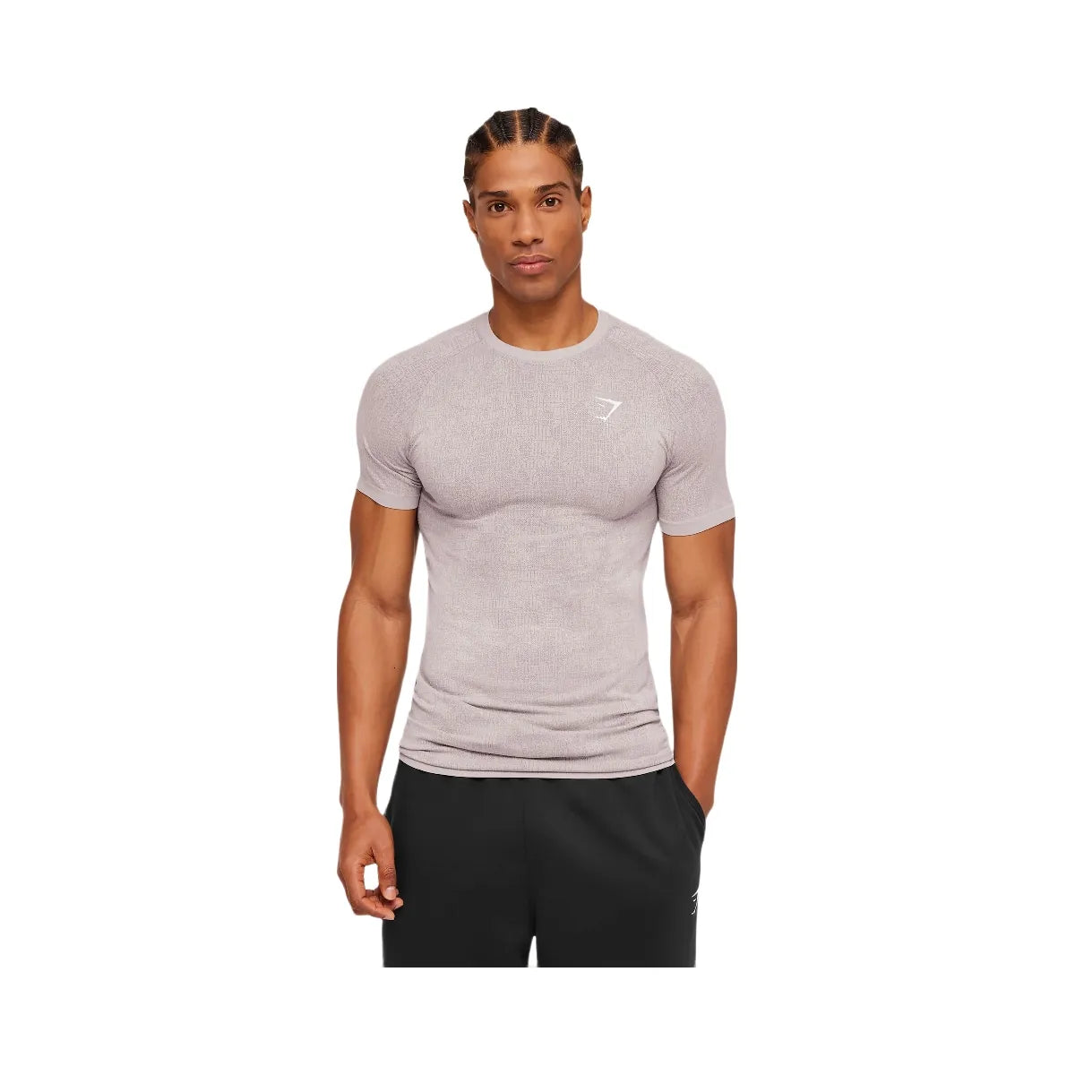 Gymshark Geo Seamless Grid T-Shirt "Dawn Purple Dusk Purple"