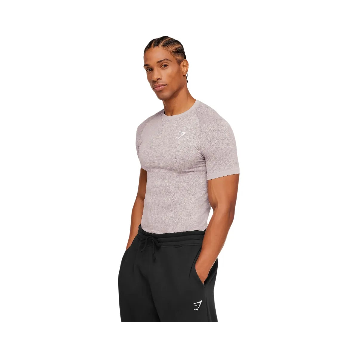 Gymshark Geo Seamless Grid T-Shirt "Dawn Purple Dusk Purple"