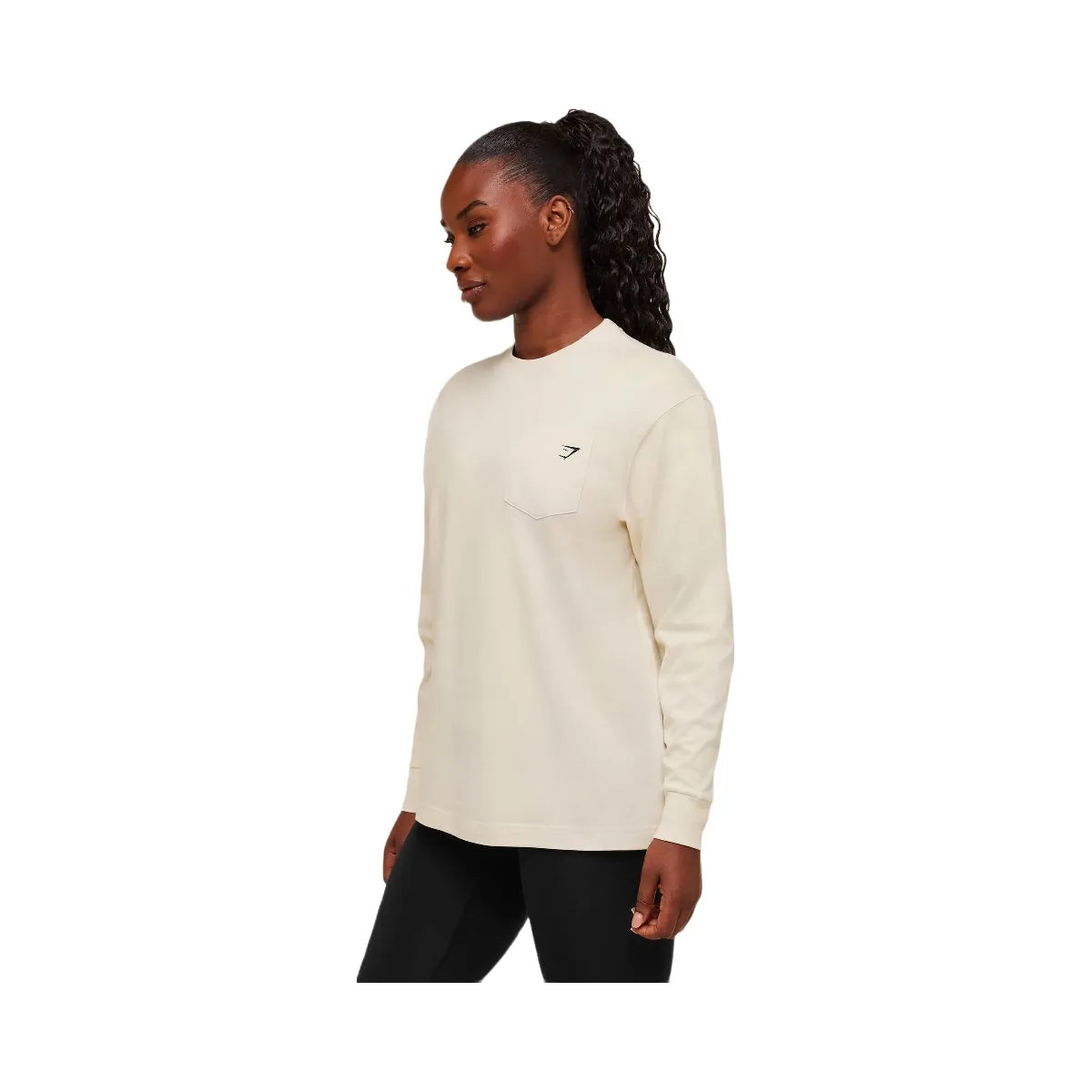 Gymshark Juicy Peach Long Sleeve T-Shirt "Oat White"