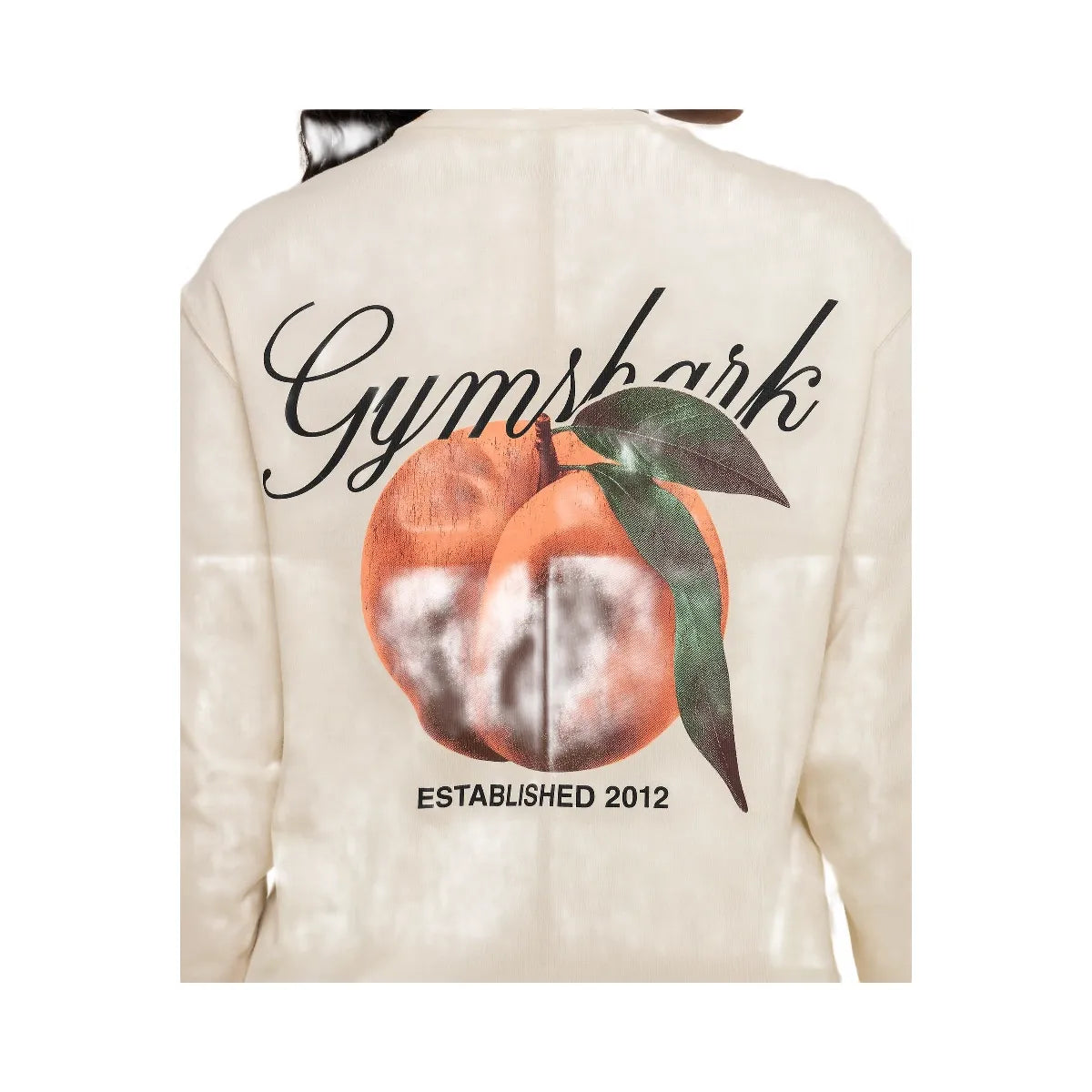 Gymshark Juicy Peach Long Sleeve T-Shirt "Oat White"