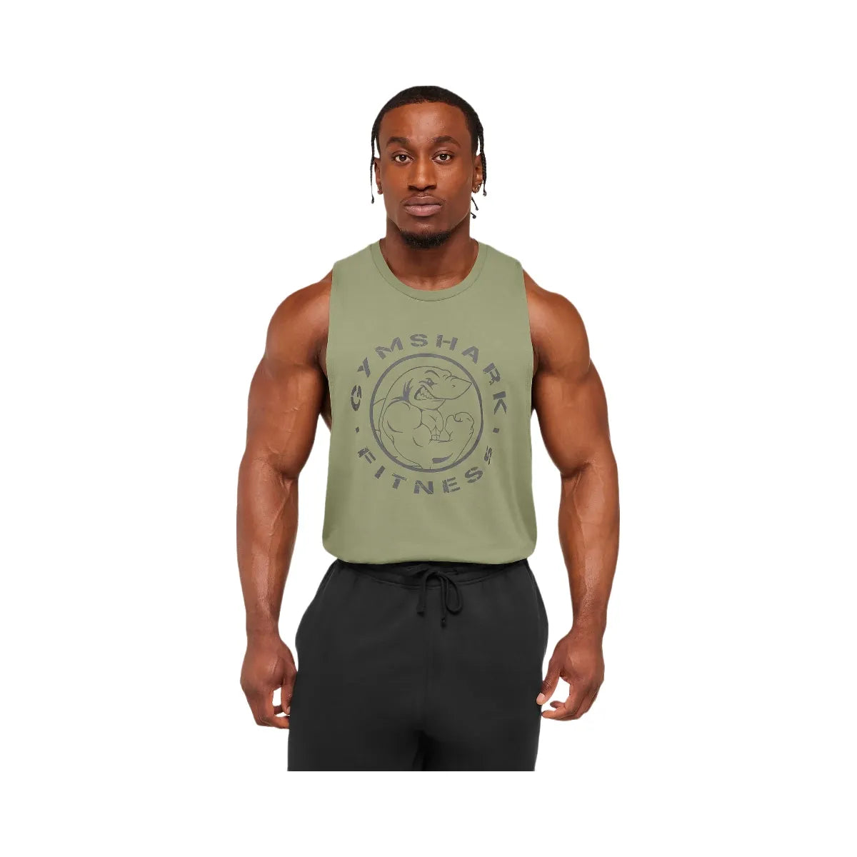 Gymshark Legacy Drop Arm Tank "Grounded Green"