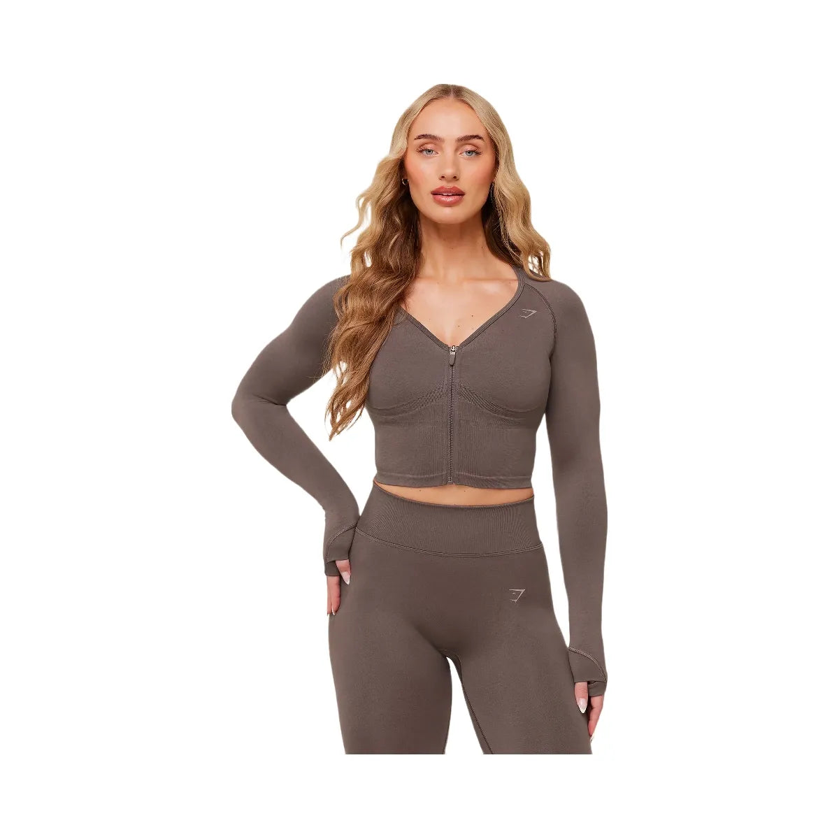 Gymshark Lift Seamless Jacket "Cool Brown"