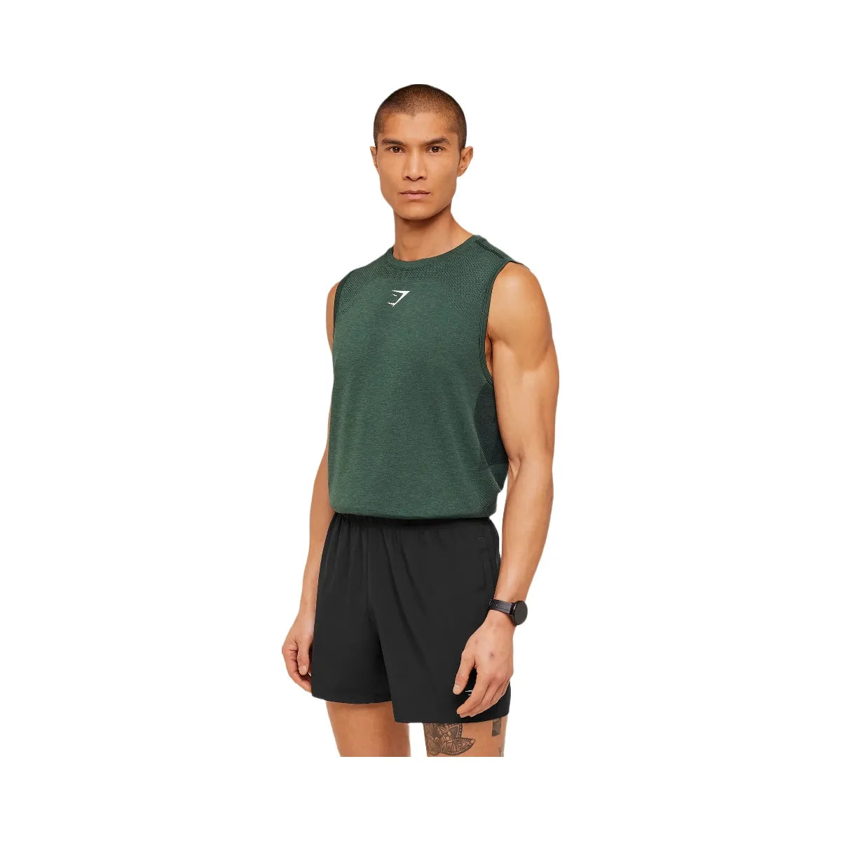 Gymshark Lightweight Seamless Tank "GS Victory Green Marl"