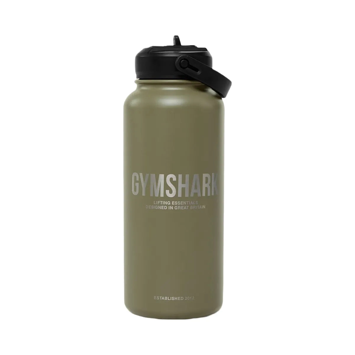 Gymshark Metal Insulated Straw Bottle 1L "GS Grounded Green"