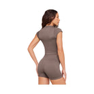 Gymshark Poise Crew Neck Short Sleeve Top "Cool Brown"