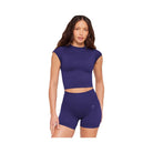 Gymshark Poise Crew Neck Short Sleeve Top "Indigo Purple"