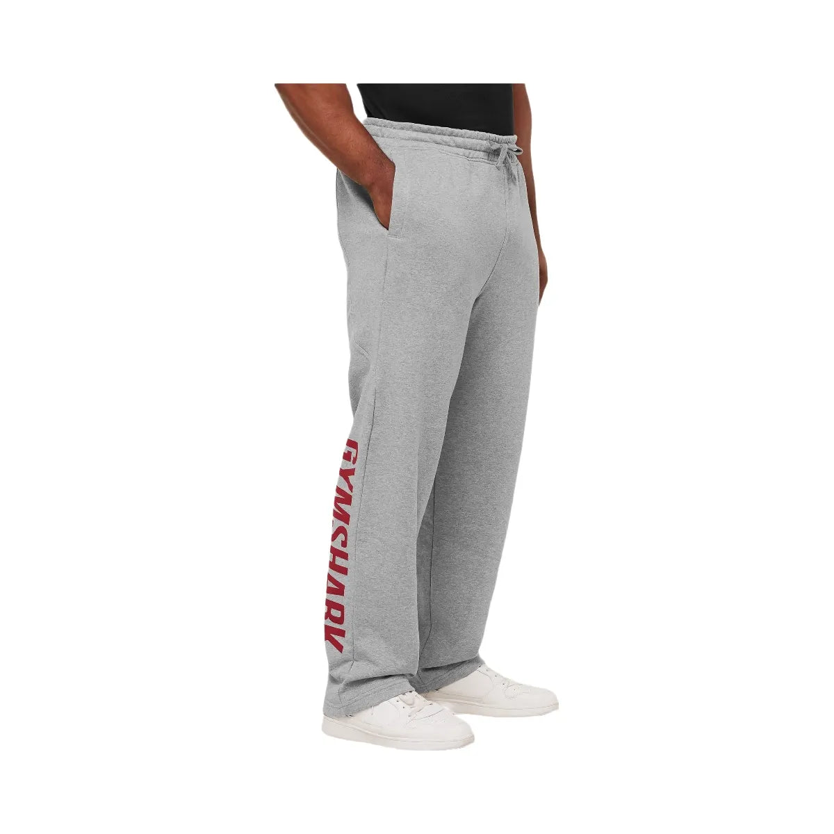 Gymshark Power Straight Leg Pants "Charcoal Core Marl Sets Red"