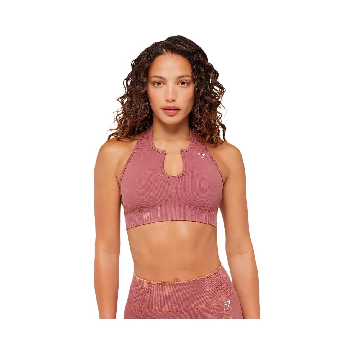 Gymshark Steel Seamless Halter Neck Bra "GS Reset Pink"