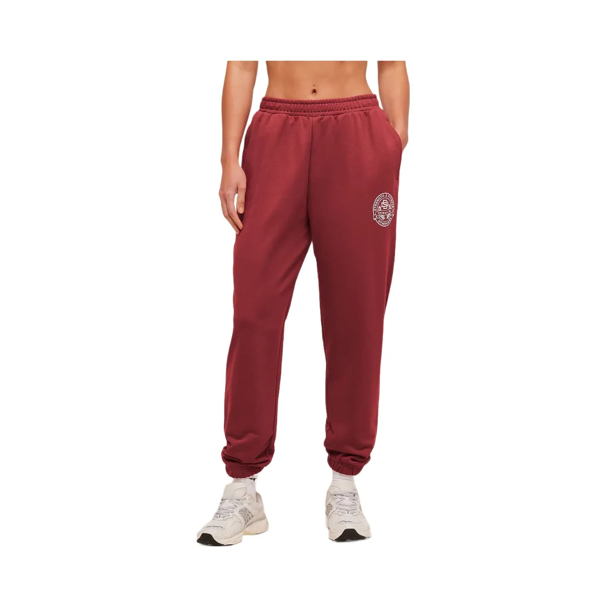 Gymshark Strength and Fitness Crest Graphic Joggers "Athletic Burgundy"