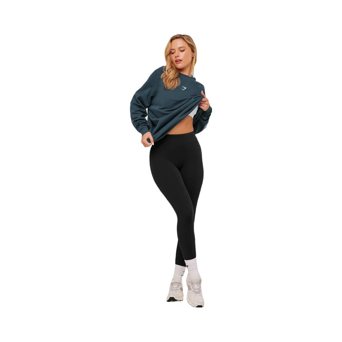 Gymshark Training Oversized Fleece Sweatshirt "GS Stealth Blue"