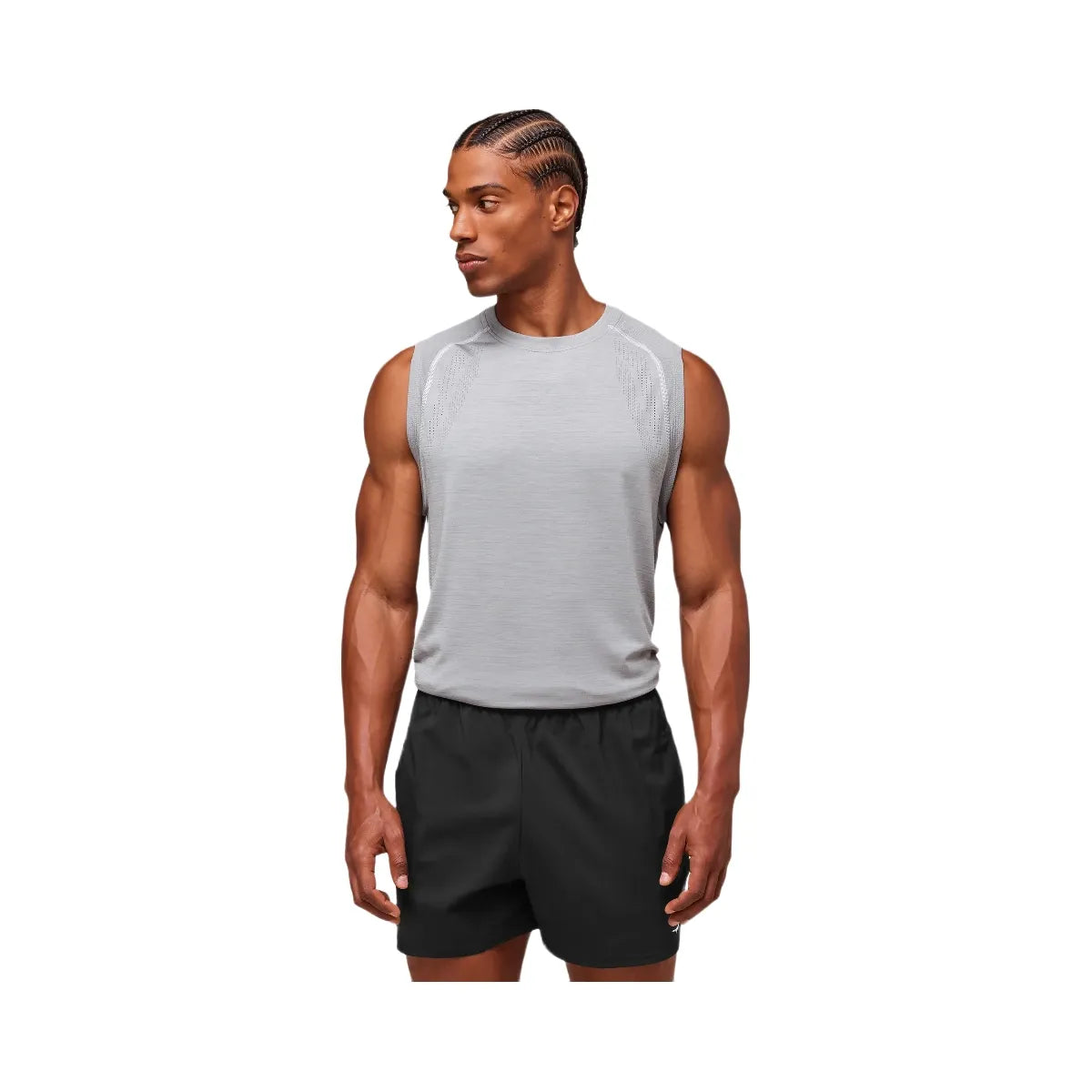 Gymshark Versatile Seamless Tank "Light Grey Smokey Grey"