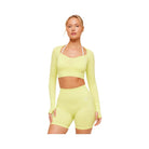 Gymshark Vital Sweetheart Neck Crop Top "Sorbet Yellow"