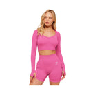 Gymshark Vital Sweetheart Neck Crop Top "Super-Set Pink Marl"