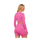 Gymshark Vital Sweetheart Neck Crop Top "Super-Set Pink Marl"