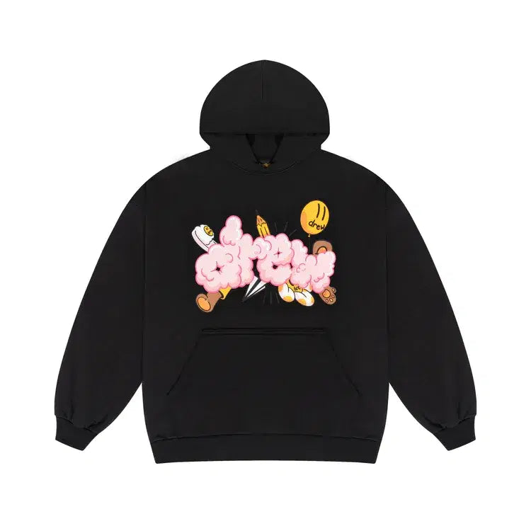 DREW HOUSE DOODLE JOY HOODIE BLACK