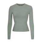Skims Cotton Jersey Long Sleeve T-Shirt Mineral