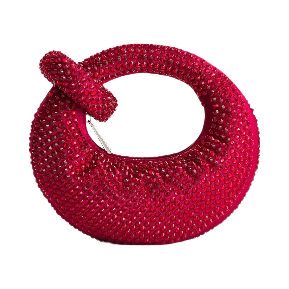 JW PEI Abacus Artificial Crystal Mini Top Handle Bag Red