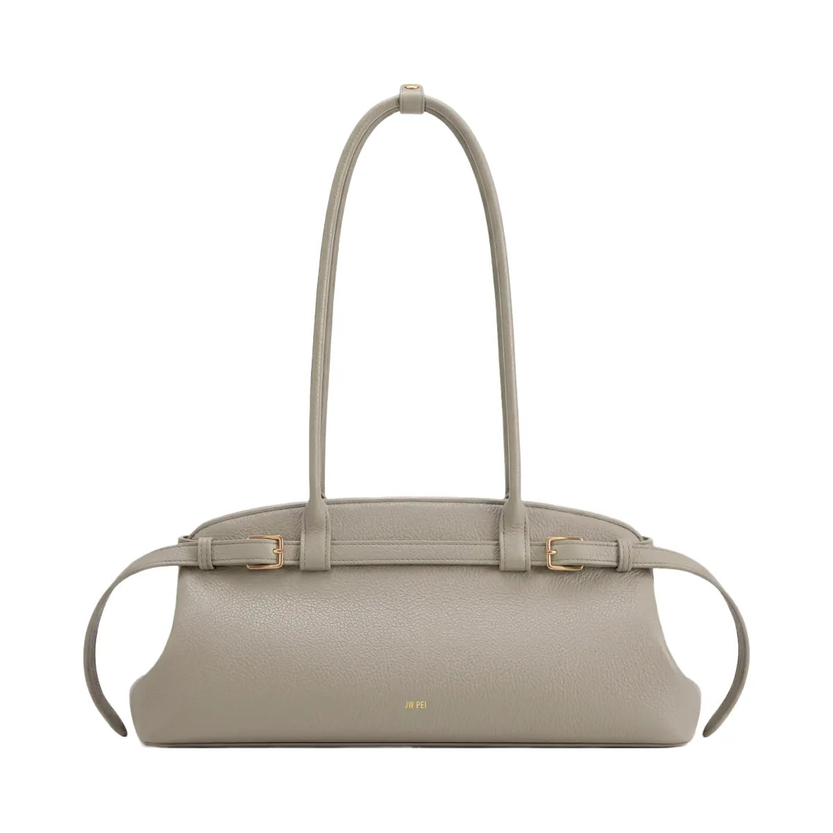 JW PEI Arden Pebbled Belt Detail East West Shoulder Bag Taupe