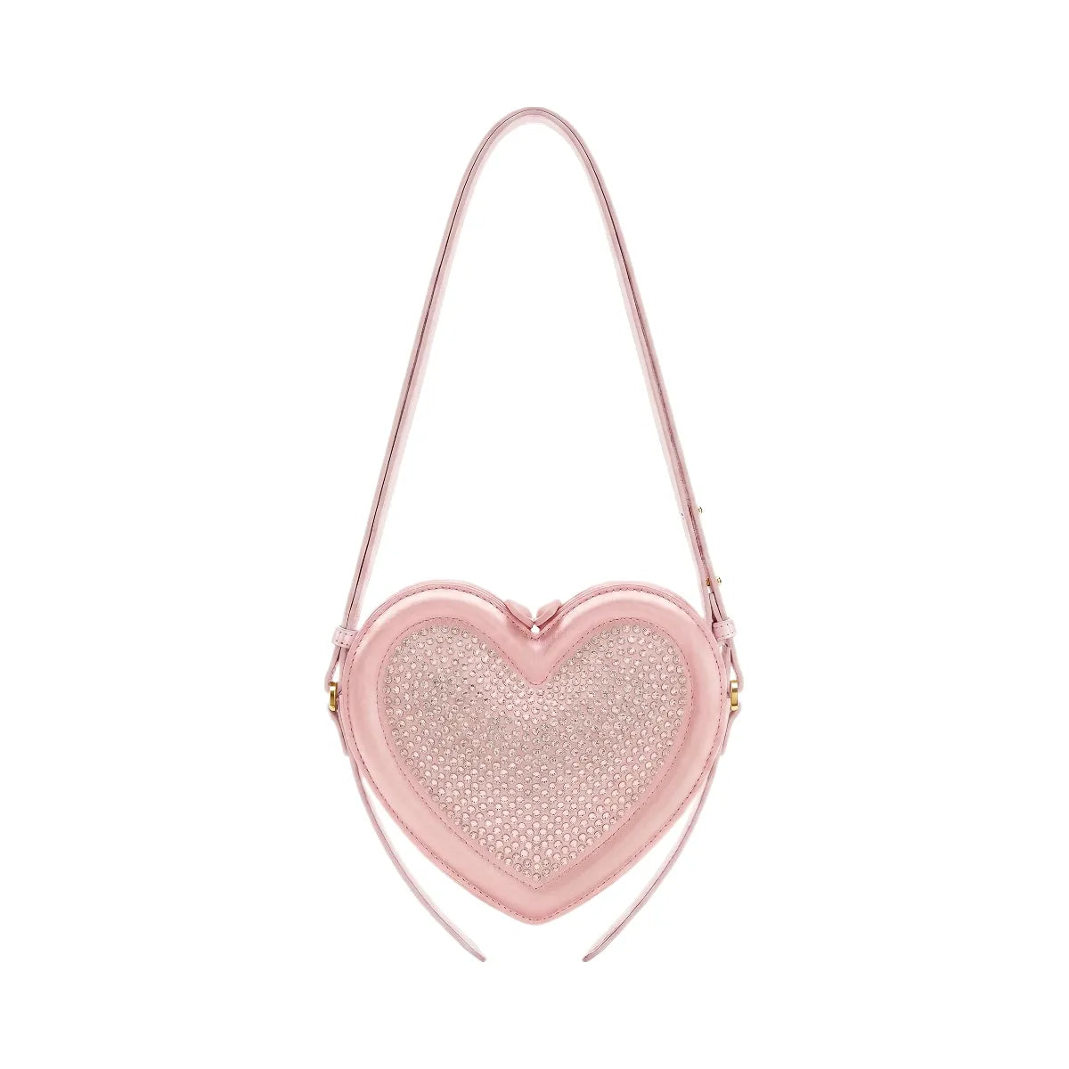 JW PEI Arlene Artificial Crystal Heart Shaped Crossbody Bag Light Pink