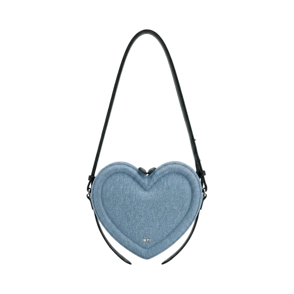 JW PEI Arlene Heart Shaped Crossbody Bag Light Blue Denim