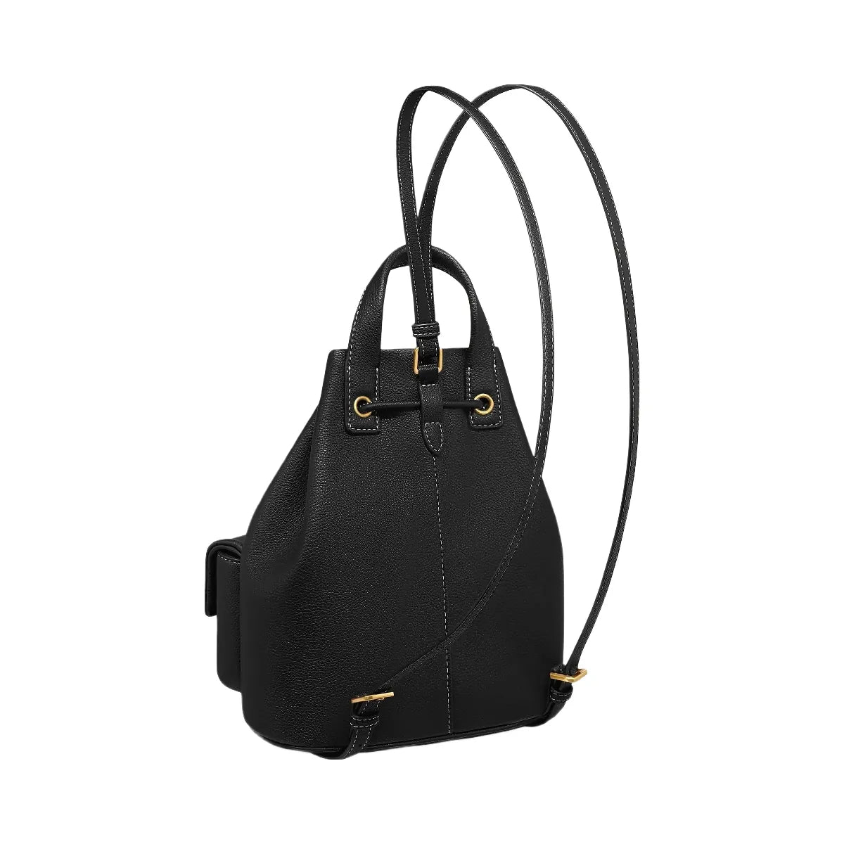 JW PEI Avery Pebbled Drawstring Utility Backpack – Black