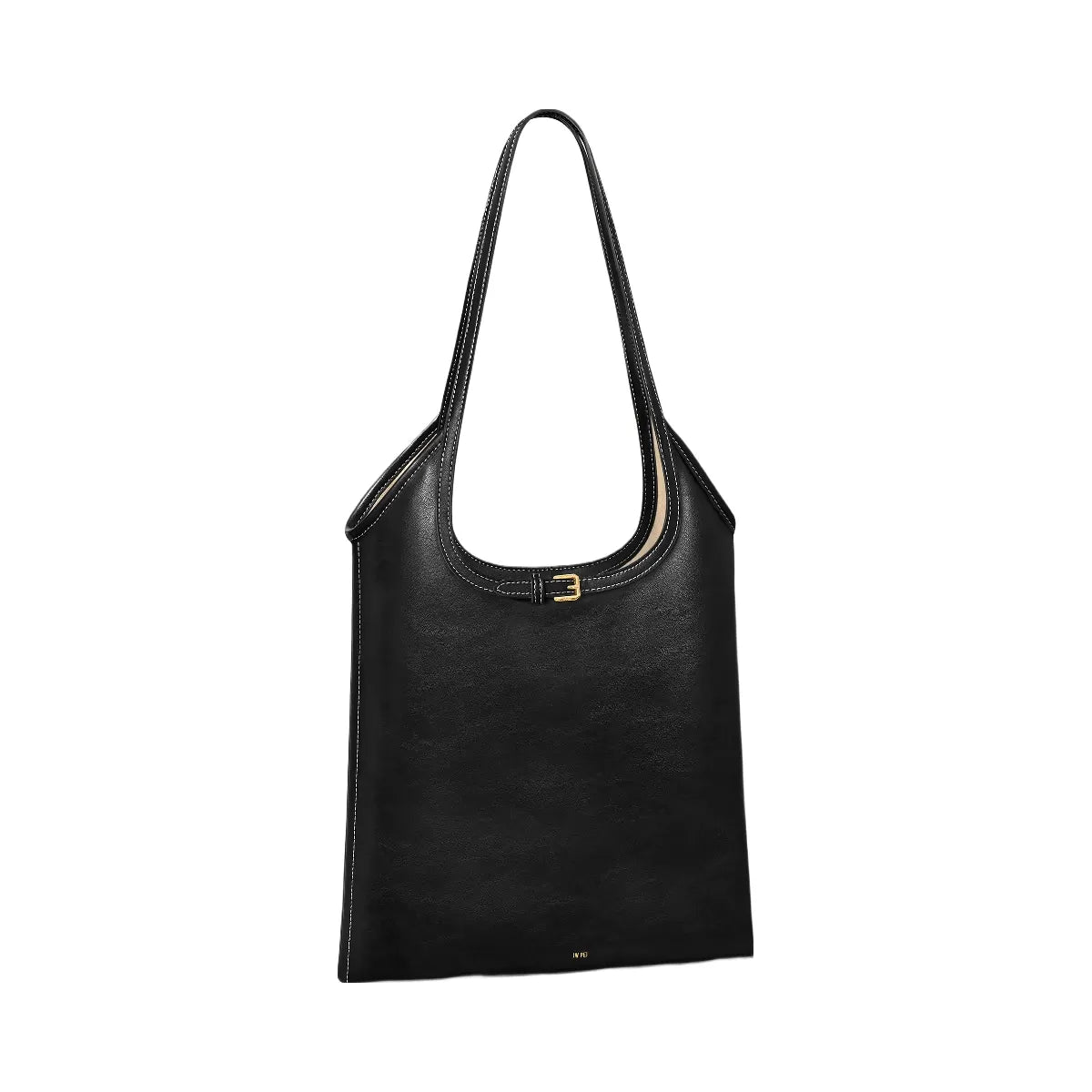 JW PEI Brooke Belted Embellished Shoulder Tote Bag Black