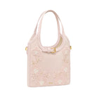 JW PEI Brooke Mini Belted Embellished Orchid Beaded Top Handle Bag Pink