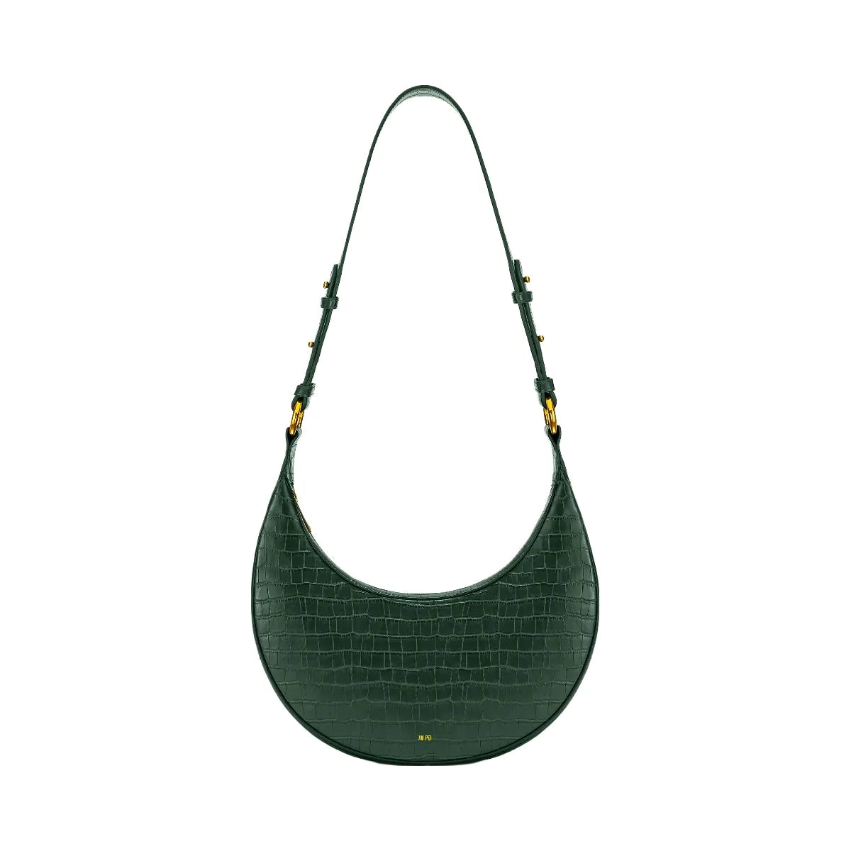 JW PEI Carly Saddle Bag Dark Green Croc