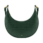 JW PEI Carly Saddle Bag Dark Green Croc
