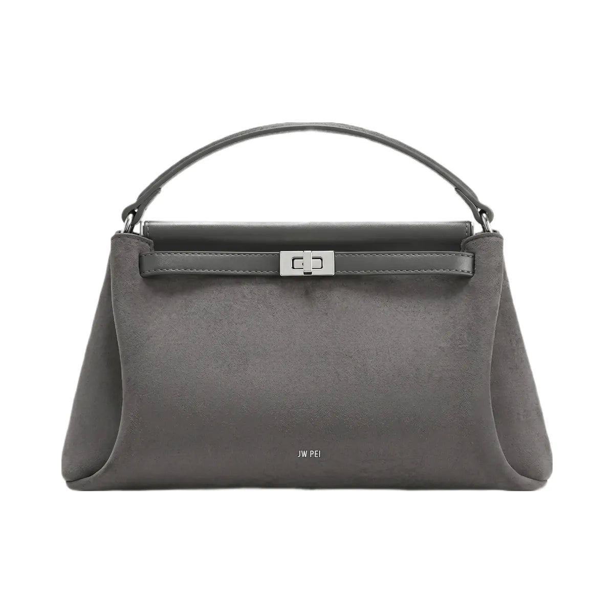 JW PEI Carmen Faux Suede Top Handle Bag Dark Gray