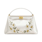 JW PEI Carmen Lily Embroidery Top Handle Bag Ivory White
