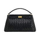 JW PEI Carmen Woven Top Handle Bag Charcoal Black