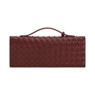 JW PEI Celeste Woven Textured Envelope Top Handle Bag Burgundy
