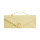 JW PEI Celeste Woven Textured Envelope Top Handle Bag Yellow