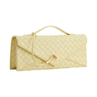 JW PEI Celeste Woven Textured Envelope Top Handle Bag Yellow