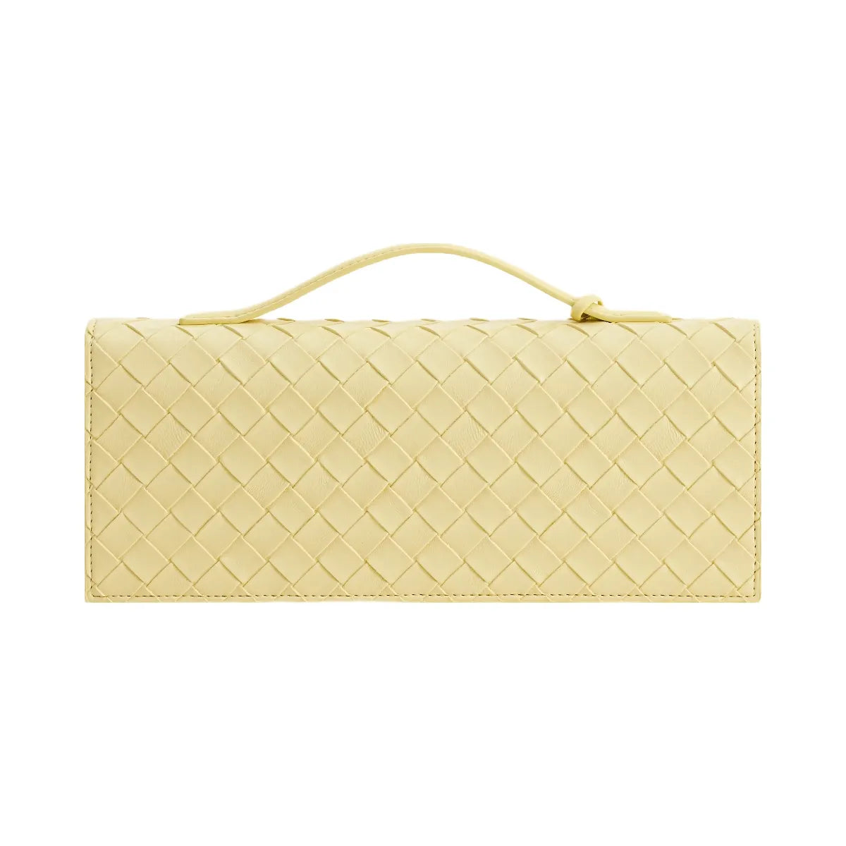 JW PEI Celeste Woven Textured Envelope Top Handle Bag Yellow