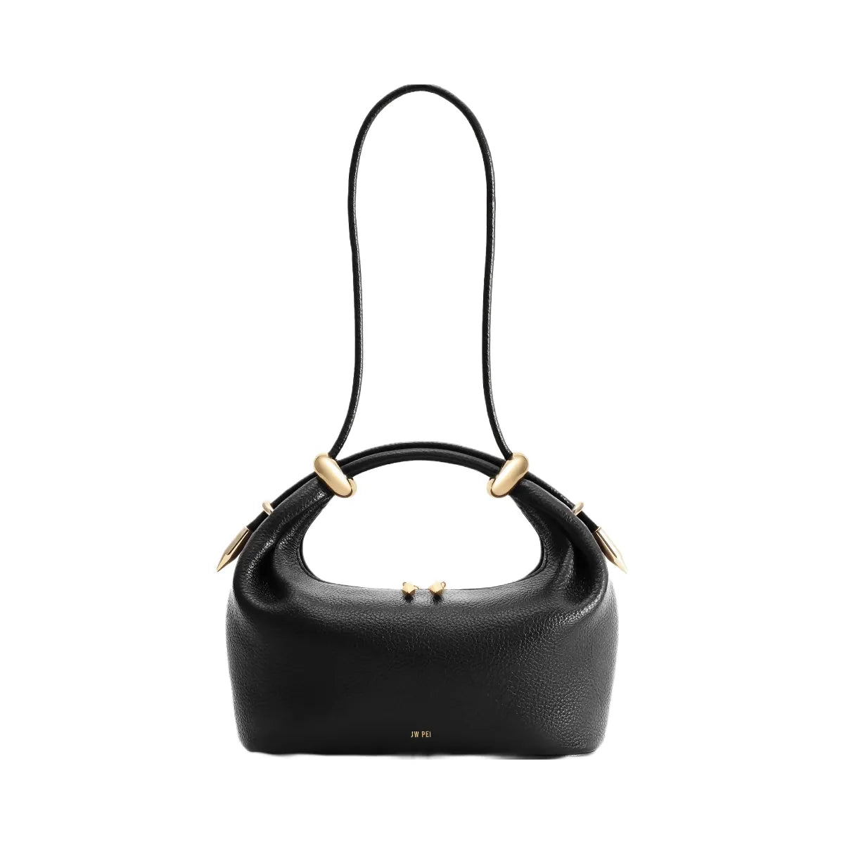 JW PEI Ellie Metal Ring Embellished Top Handle Bag Black