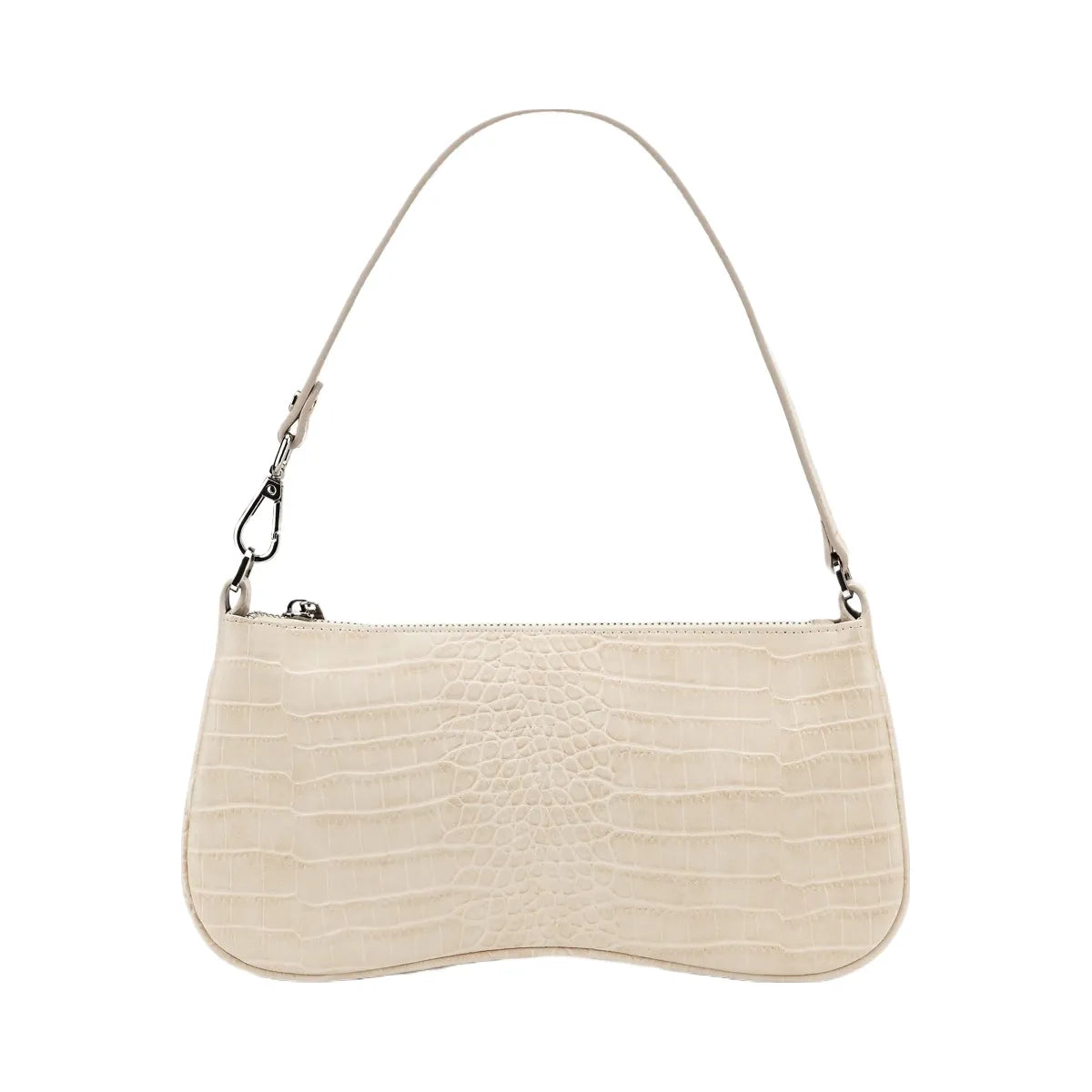 JW PEI Eva Shoulder Handbag Ivory Croc