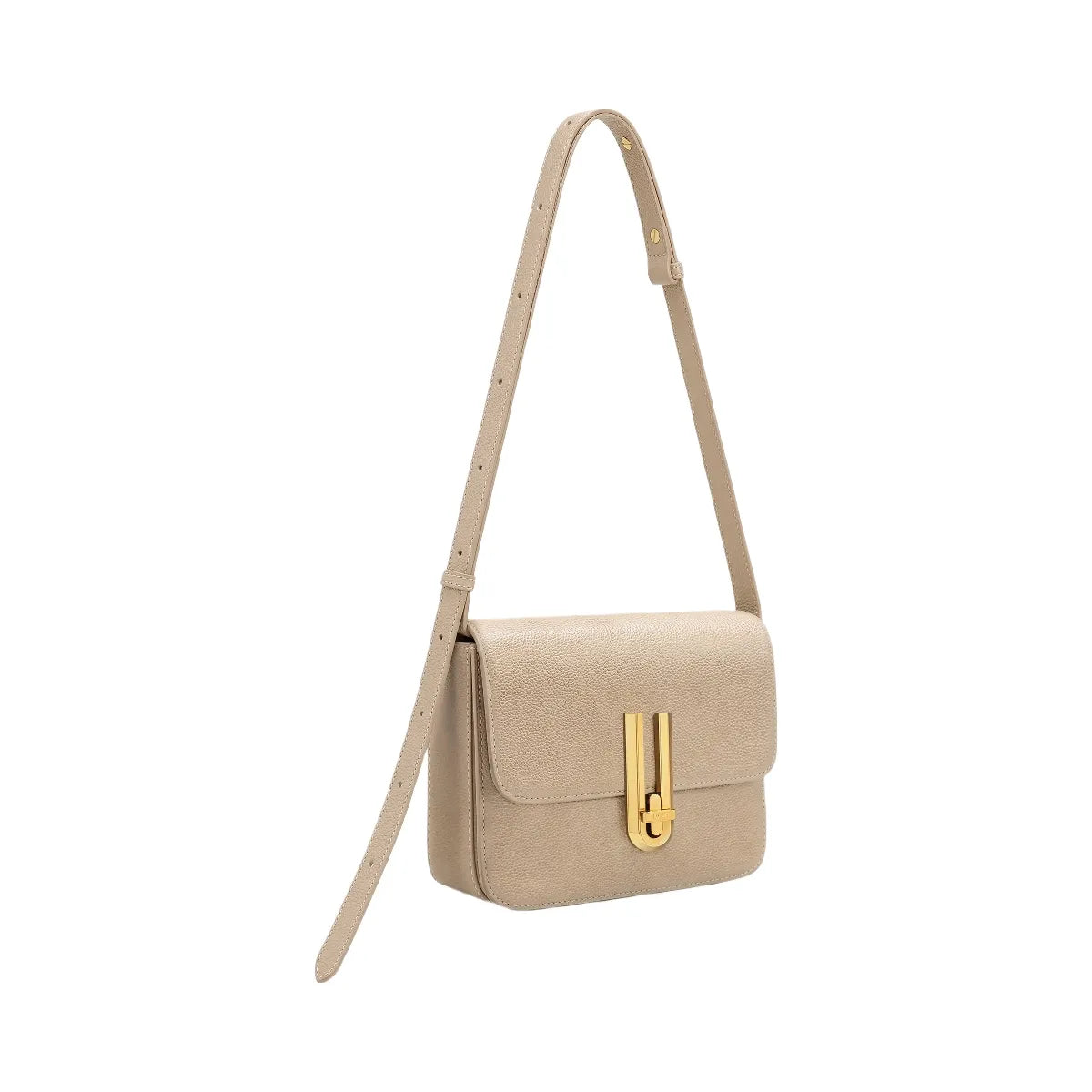 JW PEI Evania Lock Pebbled Shoulder Bag Khaki