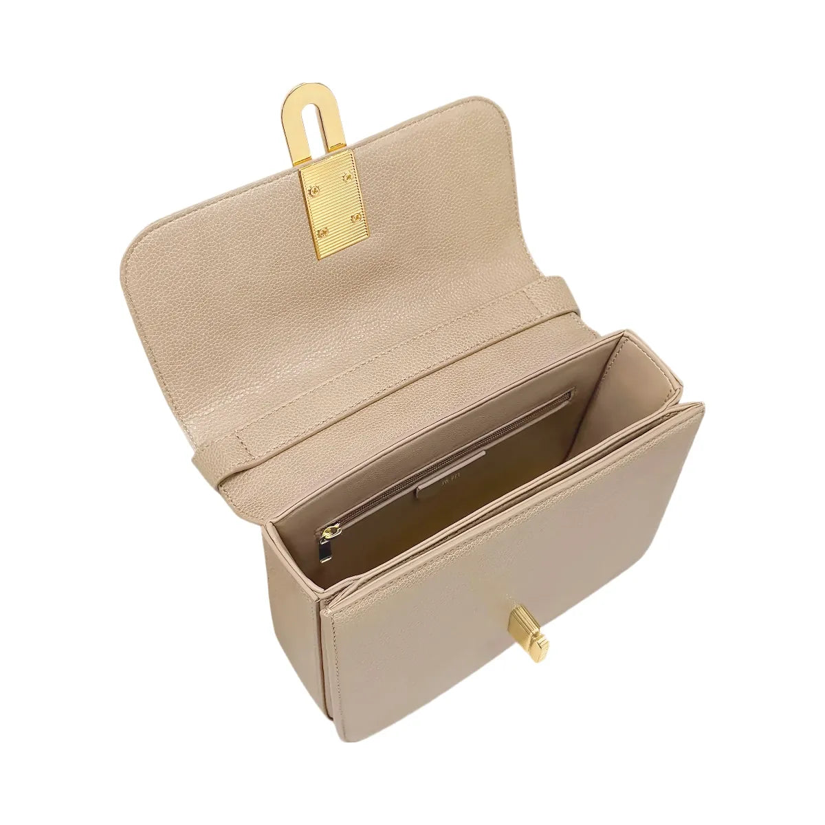 JW PEI Evania Lock Pebbled Shoulder Bag Khaki