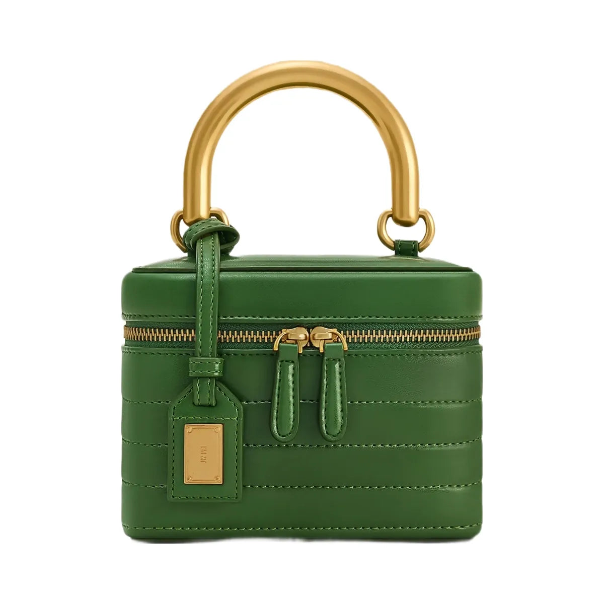 JW PEI Evelyn Quilted Box Top Handle Bag Green