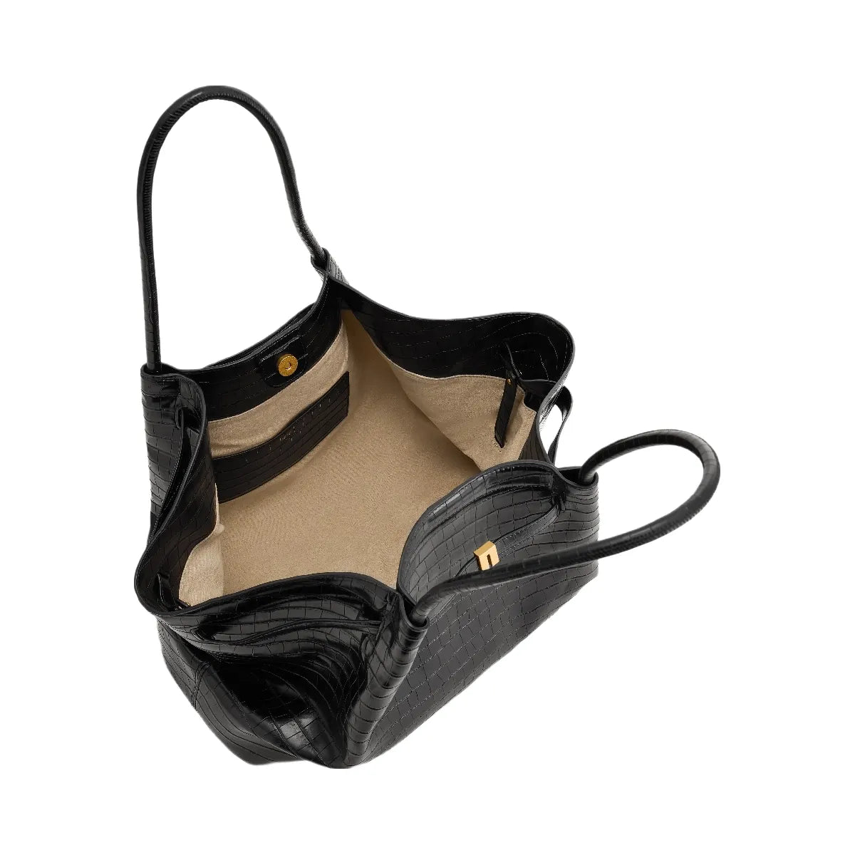 JW PEI Hana Large Tote Bag Black Croc