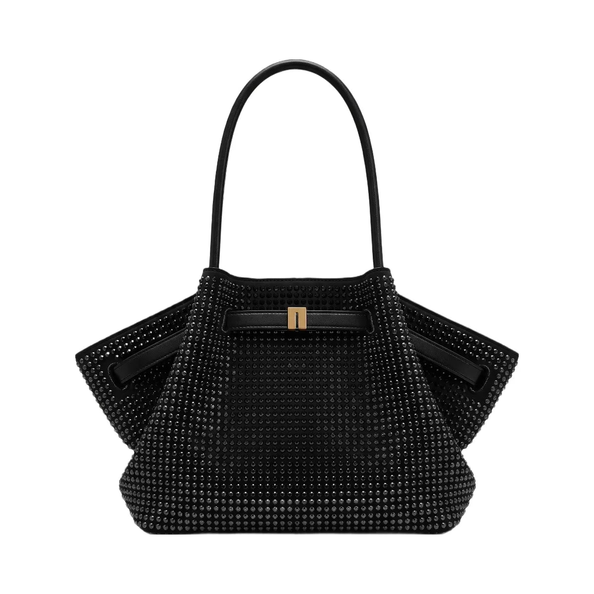 JW PEI Hana Medium Artificial Crystal Tote Bag Black