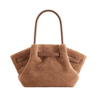 JW PEI Hana Medium Faux Fur Tote Bag Coffee Brown