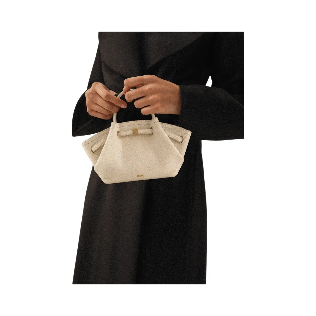 JW PEI Hana Mini Faux Suede Tote Bag Off White