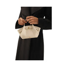 JW PEI Hana Mini Faux Suede Tote Bag Off White