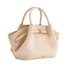 JW PEI Hana Mini Faux Suede Tote Bag Off White