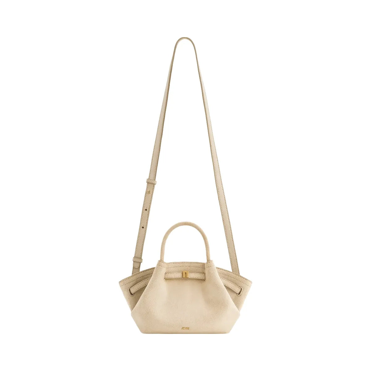 JW PEI Hana Mini Faux Suede Tote Bag Off White