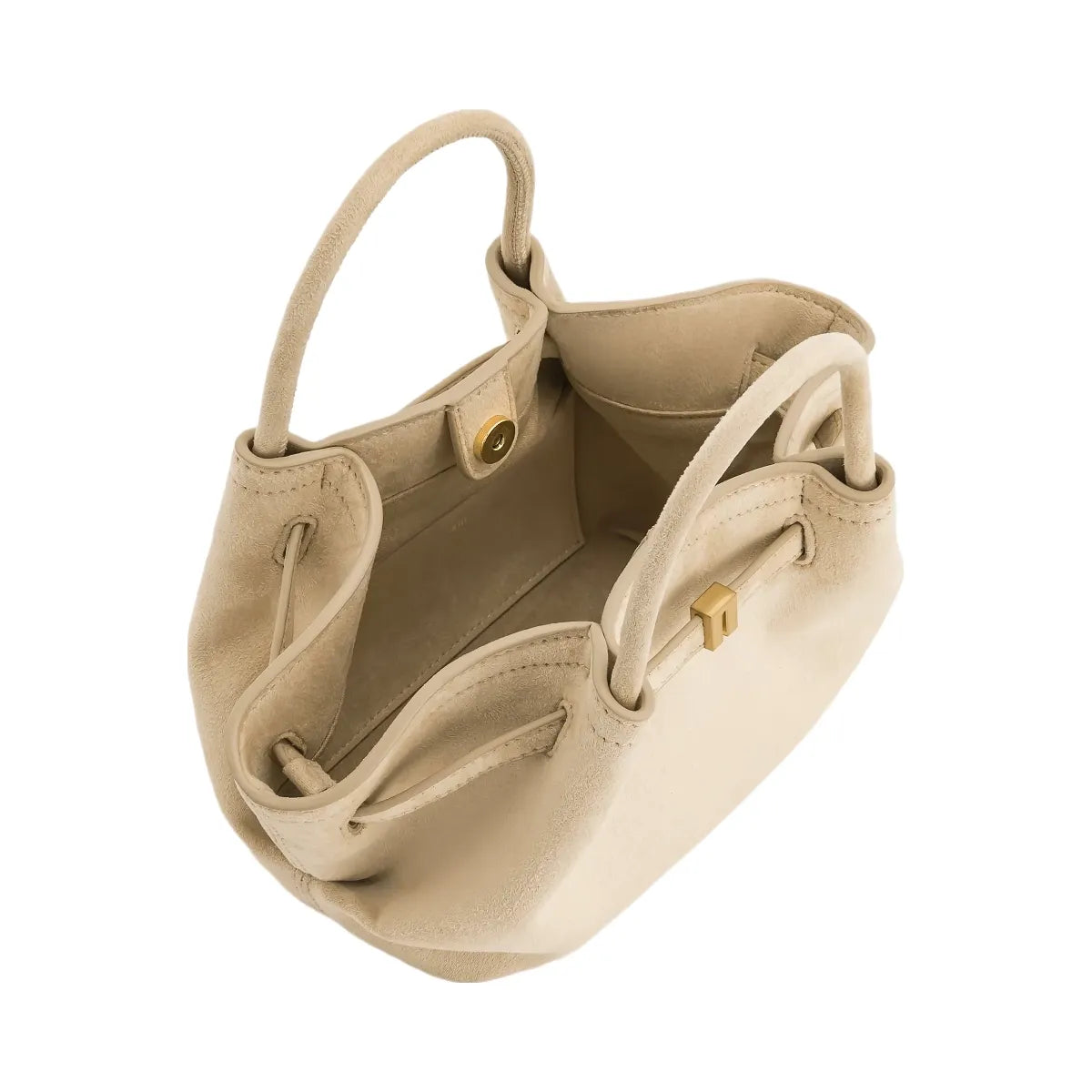 JW PEI Hana Mini Faux Suede Tote Bag Off White